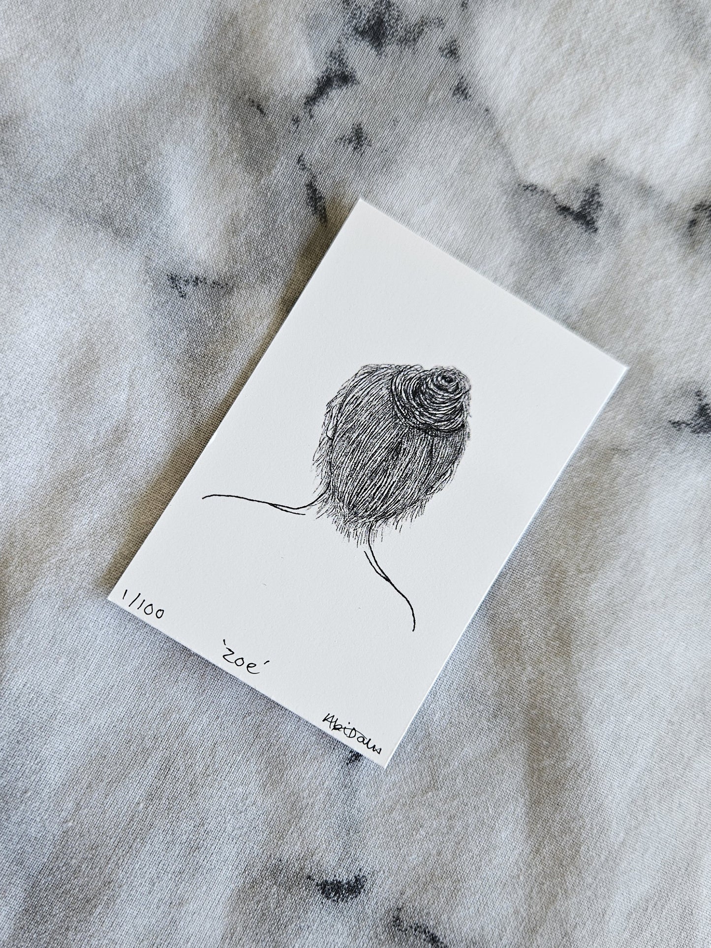 Zoe - Mini Giclee Print of Original Artwork