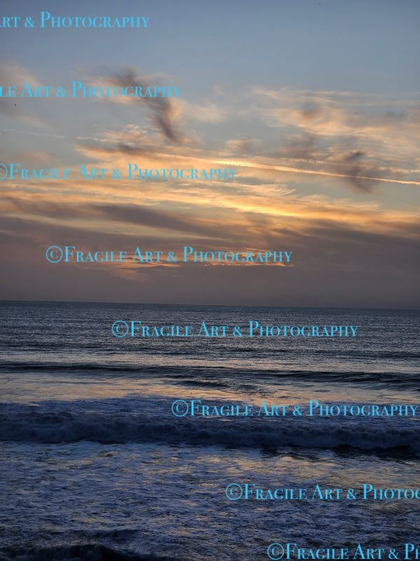 Sunset Over the Sea in Wales - Photograph